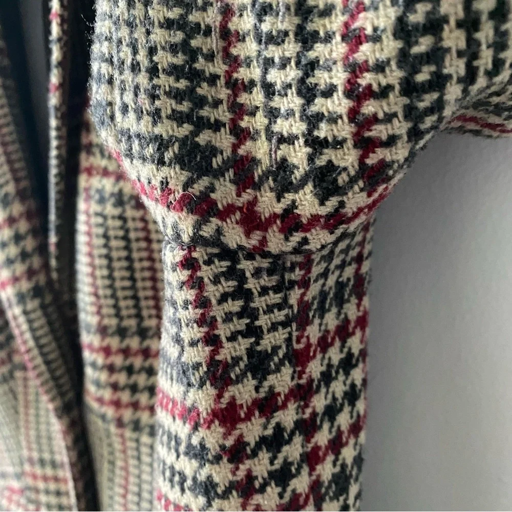 Jessica beige and dark grey plaid tailored wool blazer jacket size 10 womens - Picture 8 of 14